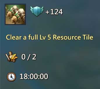 Clear Level 5 Resource Tile