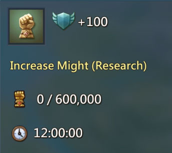 Increase Research Might 100 points