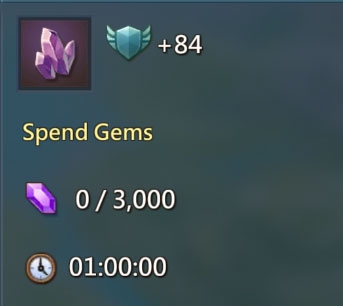 Spend 3000 gems Quest