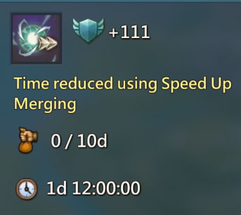 Time Reduced Merging 111 Points