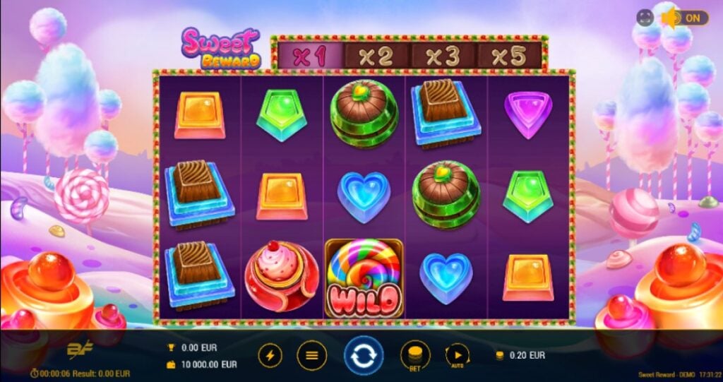 Sweet Reward slot reels by BF Games