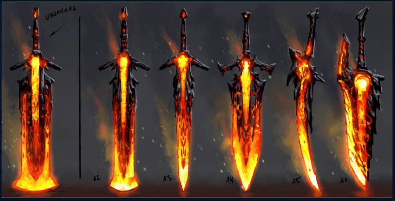 The weapons considered for Surtr