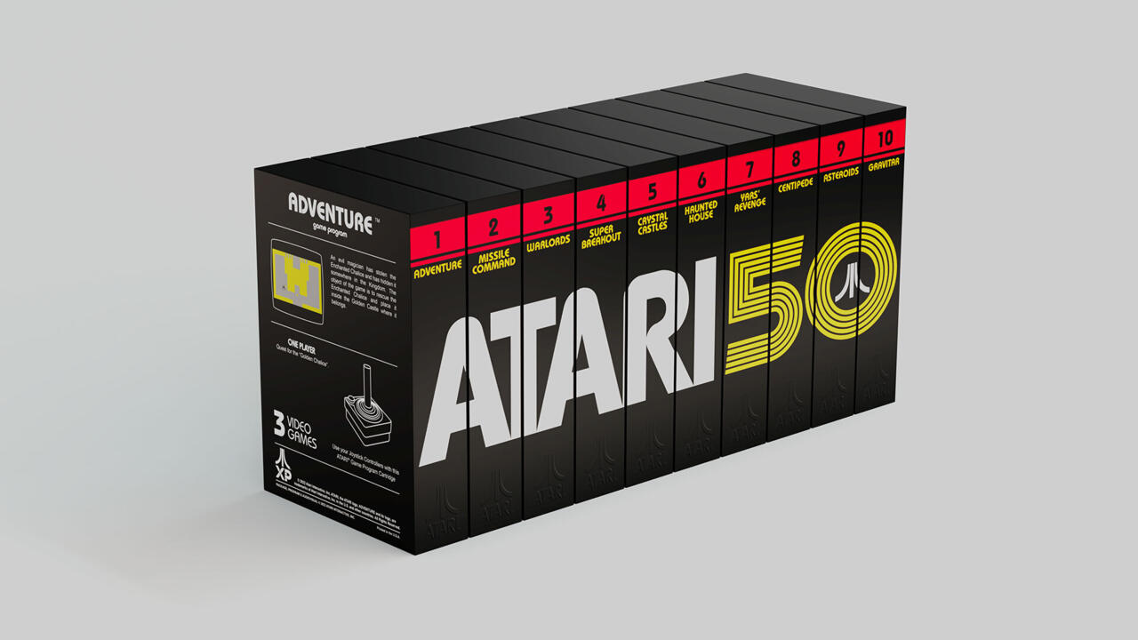The full box set making the Atari 50 logo.