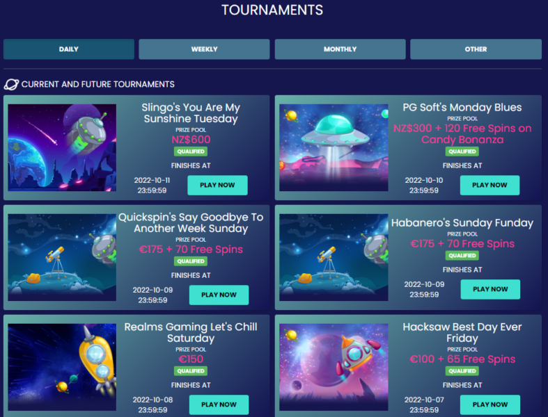 Tournaverse tournaments
