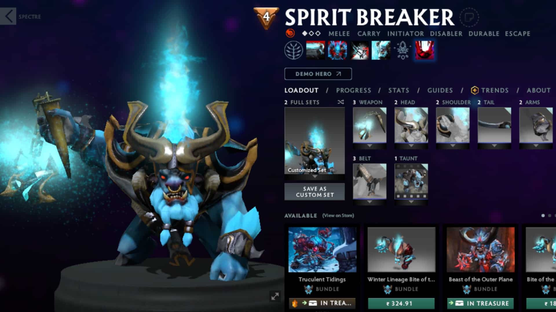 Spirit Breaker assists Pudge in battles