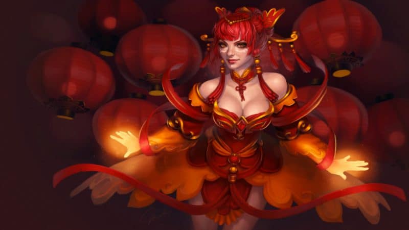 Lina scorches enemies in battle