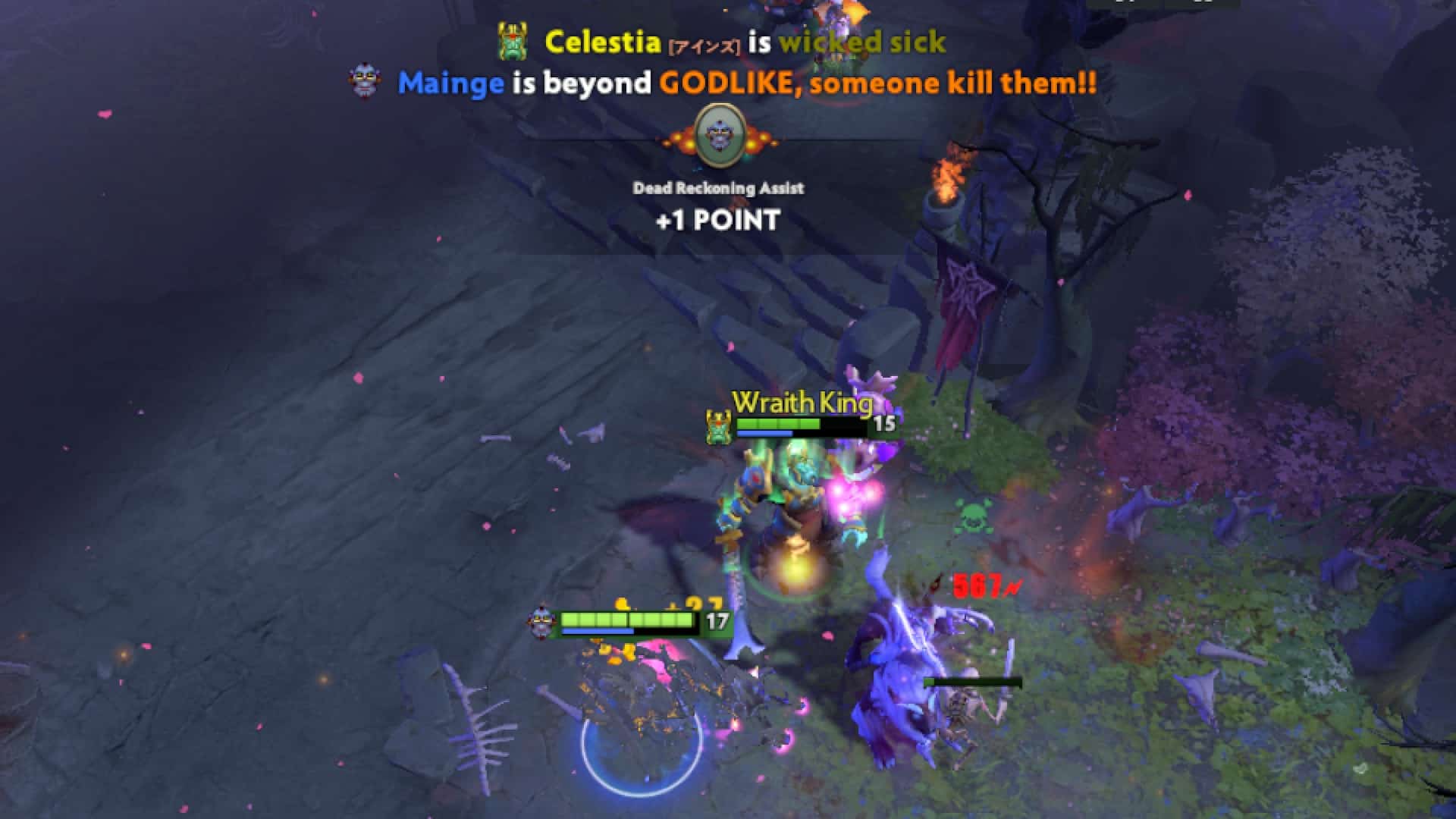 Witch Doctor helps Wraith King get kills