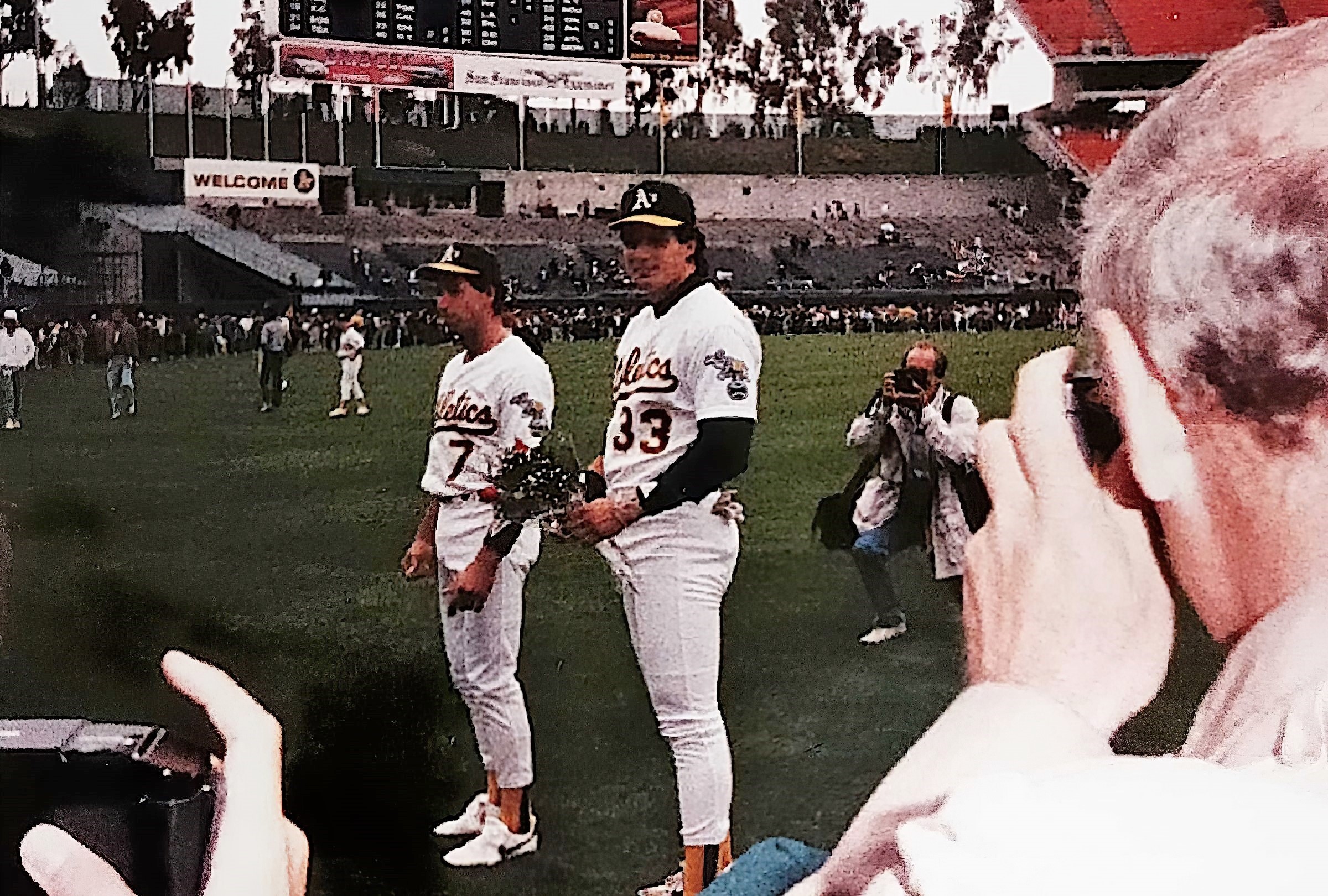Jose Canseco Walt Weiss Oakland Coliseum