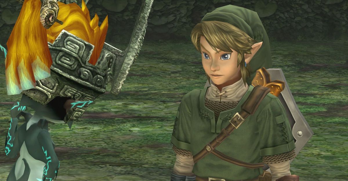Link speaks to Midna in The Legend of Zelda: Twilight Princess HD