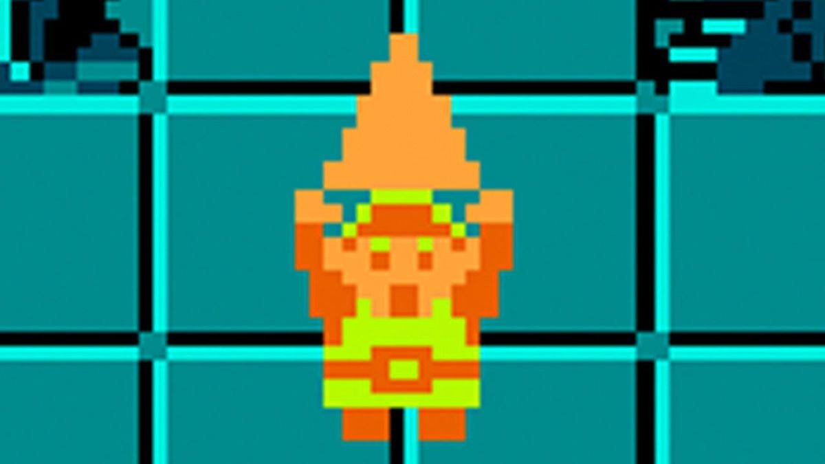 Link holds up a piece of the Triforce in The Legend of Zelda 