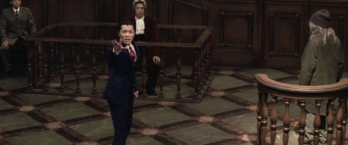 Phoenix Wright pleads to the camera in the live action adaptation of Ace Attorney.