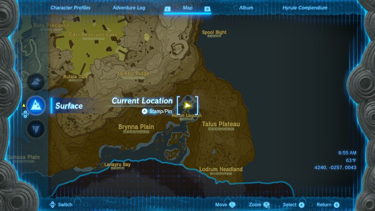 A map shows the location of the rubber armor legs piece in Zelda Tears of the Kingdom.