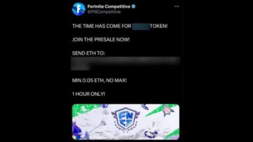 Fortnite Twitter Hacked by Crypto Bros