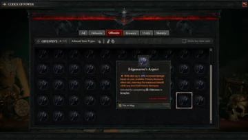 How to get Edgemaster's Apsect in Diablo 4