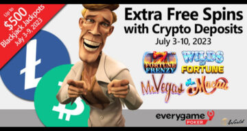 Everygame Poker Gives 20 Additional Free Spins With Cryptocurrency Deposits from July 3 to July 10