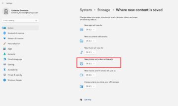 How to change Windows 11's save location for pictures and videos