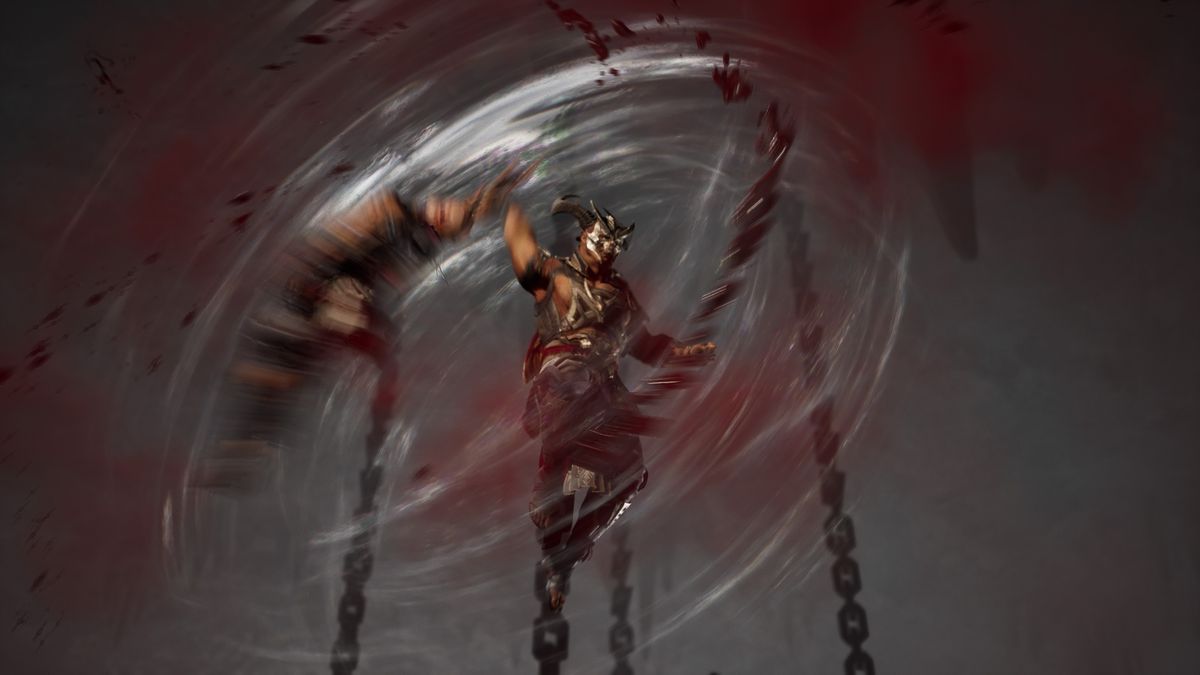 General Shao spins an enemy in Mortal Kombat 1