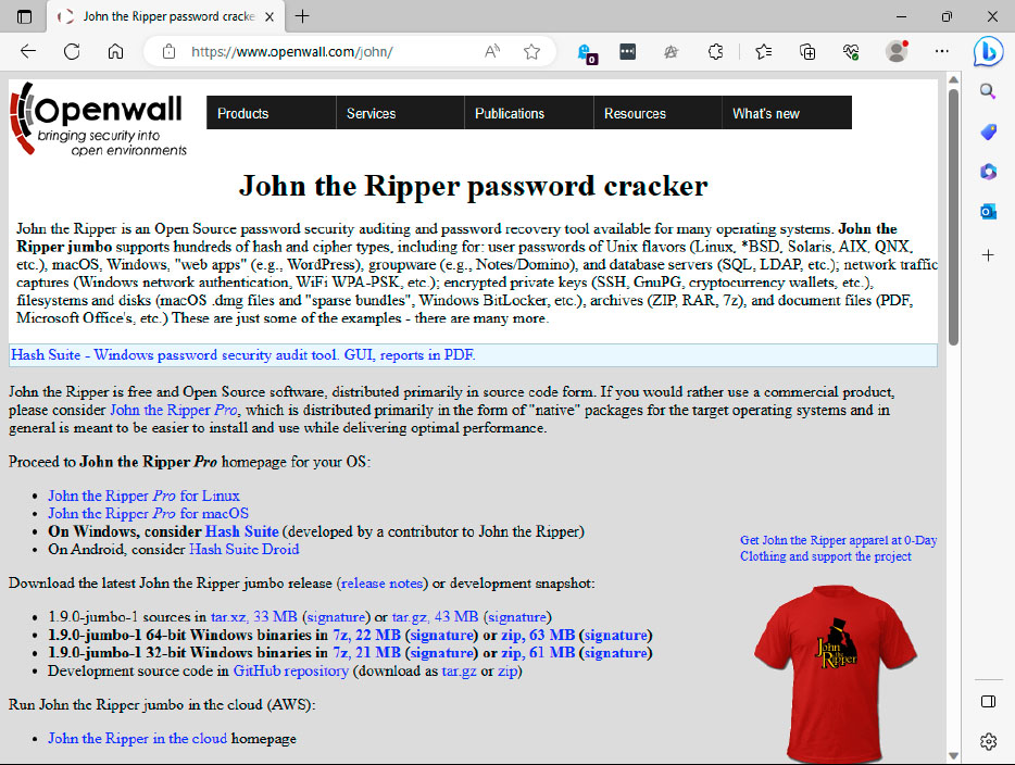John the Ripper ist ein Open-Source-Programm, das dank mehrerer Erweiterungen Passwörter von verschiedenen Office-Formaten und anderen Programmen knackt. Das kann jedoch mehrere Stunden oder sogar Tage dauern.