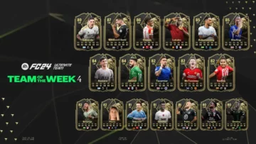All player cards and ratings of EA Sports FC 24 TOTW 4
