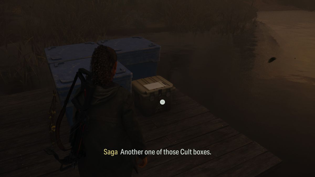 Saga attempts to open a Cult Stash in Alan Wake 2