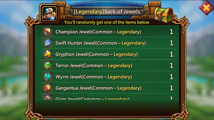 Legendary Sack of Jewels