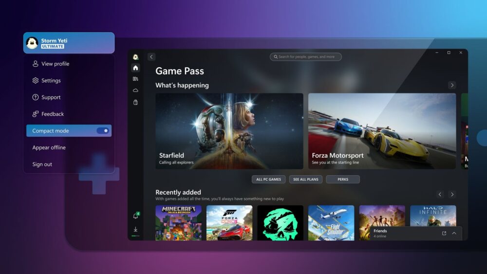 Microsoft's Xbox app update tips its cap to portable gaming with new mode