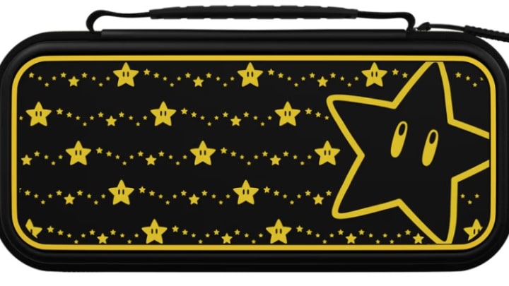 Nintendo Switch Travel Case Glow - Super Star in black and yellow