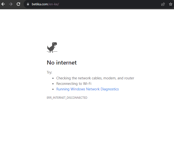 Internet connectivity problem