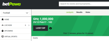 Betpawa Ghana Jackpot Pick 17 - Sports Betting Tricks