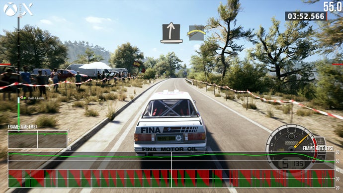 xbox series x screenshot of ea sports wrc with performance drops and screen tearing