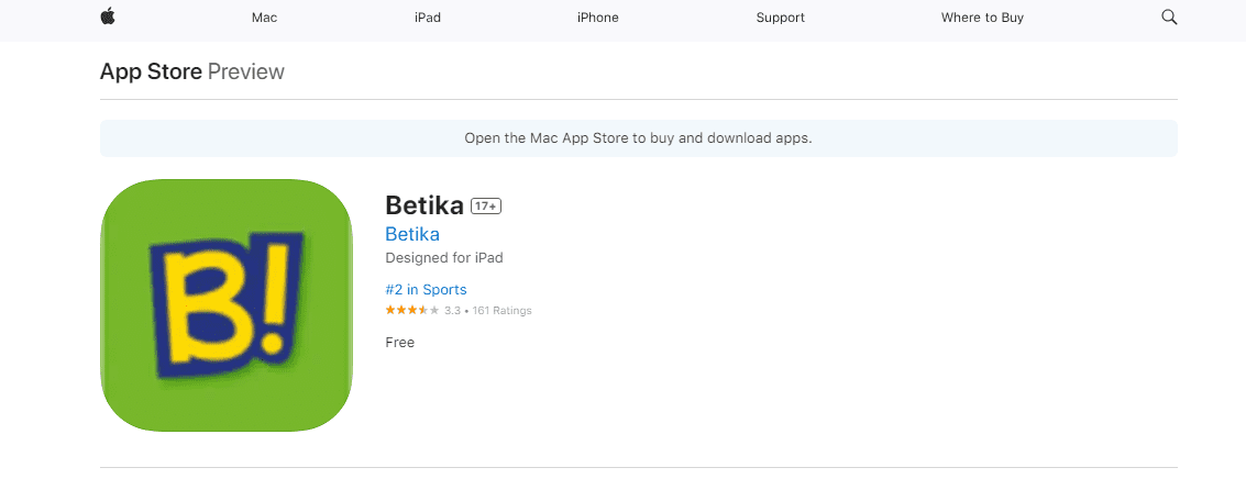 دانلود اپلیکیشن Betika برای iOS