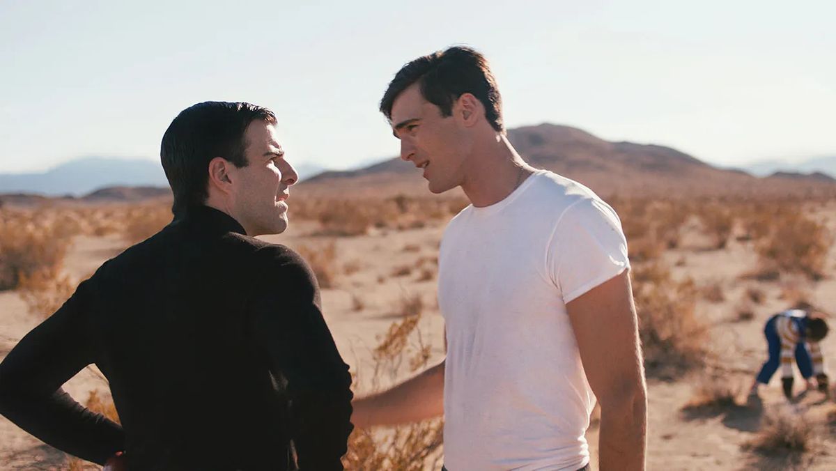(L-R) Zachary Quinto and Jacob Elordi in He Went That Way.