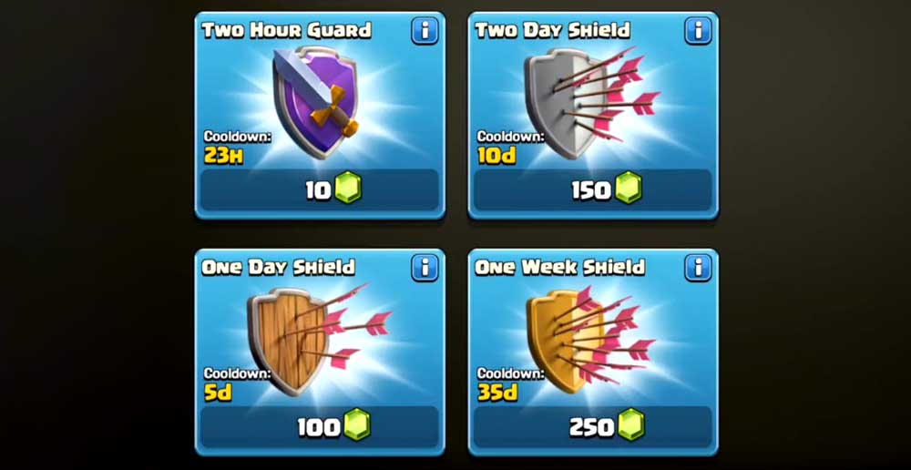 Paid options on clash of clans