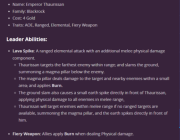 Warcraft Rumble Emperor Thaurissan Guide