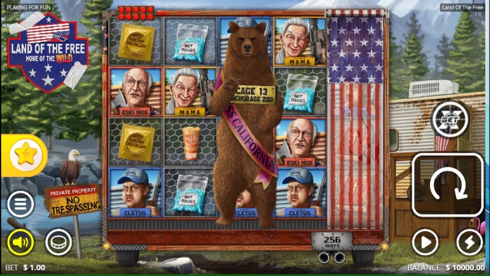 Land of the Free slot reels by Nolimit City