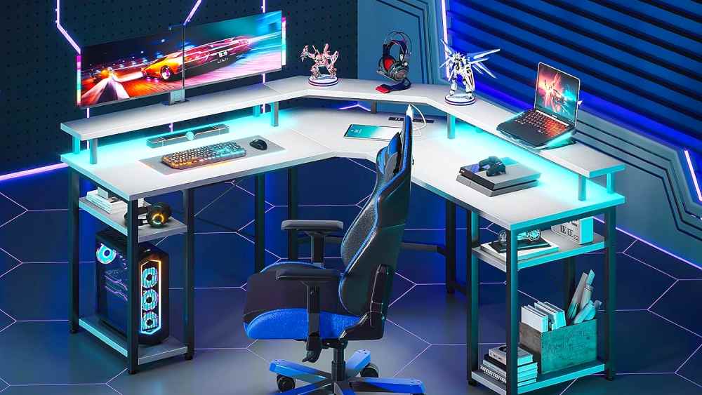 Coleshome L Shaped Gaming Desk