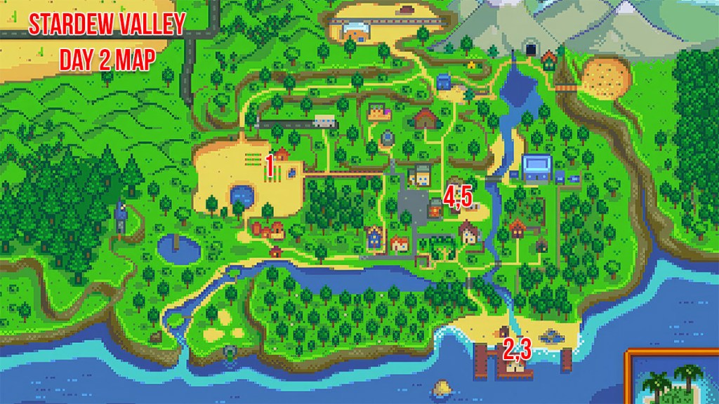 Stardew Valley Day Two Map
