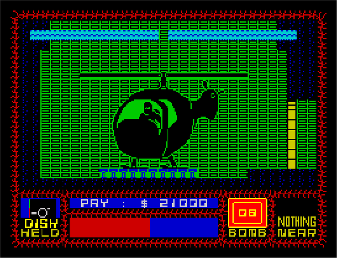 A helicopter fills the screen in this screen from Saboteur.