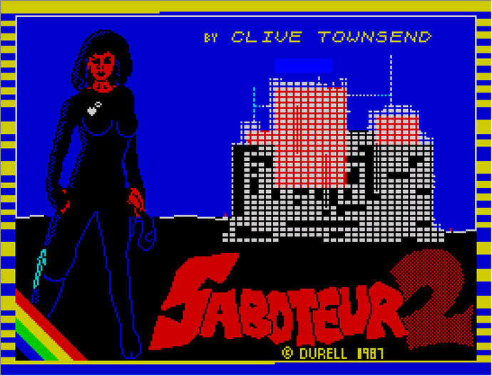 A lady stands in front of a city in this loading screen for Saboteur 2