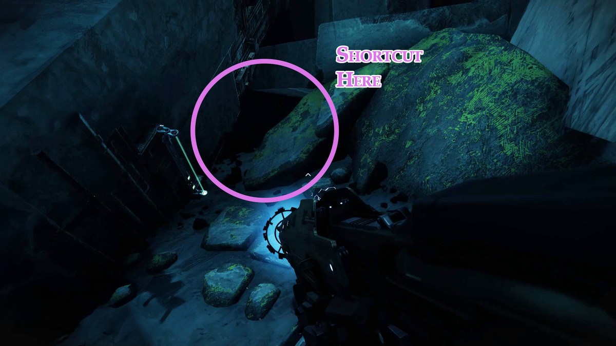 نقشه ای که میانبر Whisper را در Destiny 2 نشان می دهد