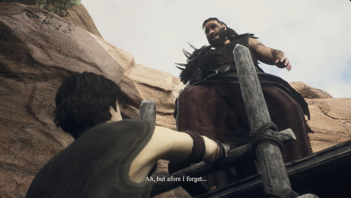 Dragon’s Dogma 2 Hugo and Lanzo at the end of “Mercy Among Thieves” quest