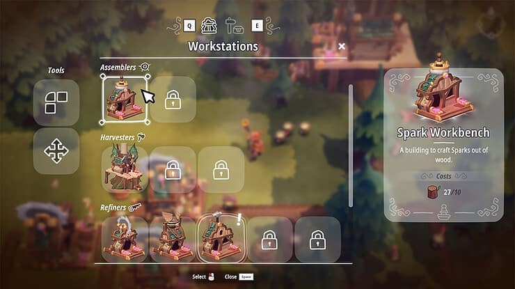 گالری تصاویر نشان دهنده گیم پلی، گرافیک، ویژگی ها و جهان سازی بازی Oddsparks: An Automation Adventure